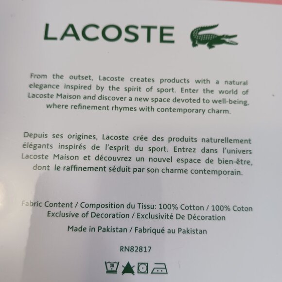 Lacoste Sheet Set Canyon Orange 4pcs 100% Cotton size Full - Picture 5 of 10